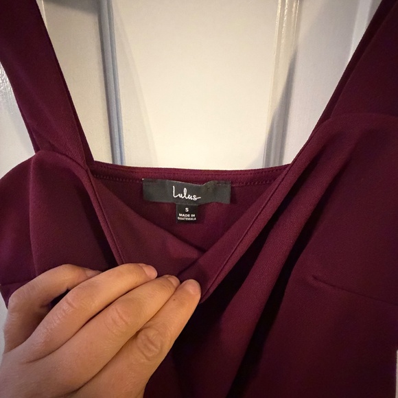 Lulus Basics Symbolize Burgundy Sleeveless Bodysuit Red - Size S - Picture 3 of 3